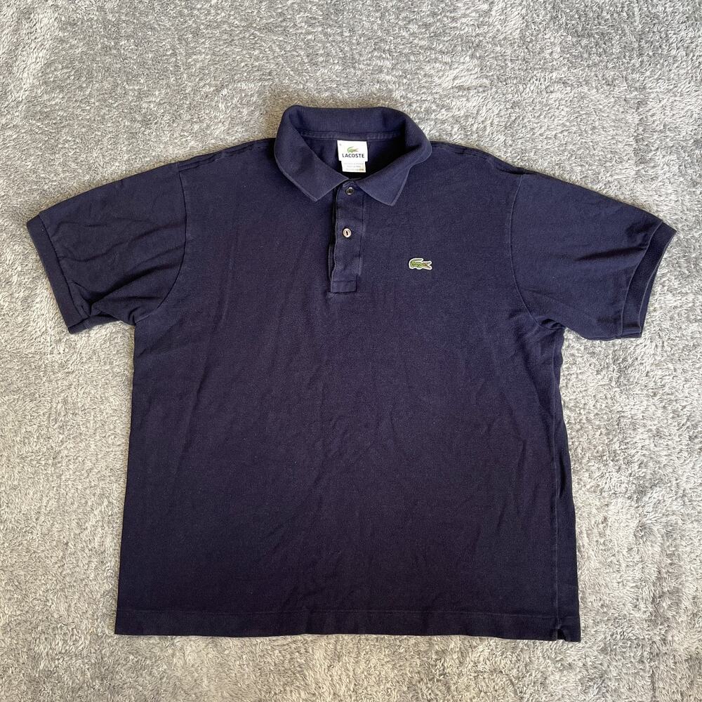 Lacoste Navy Blue Classic Fit Casual Polo Shirt Short Sleeve Men's Size 6